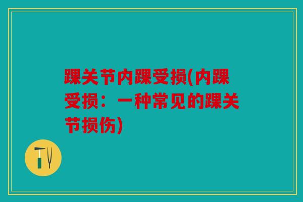 踝关节内踝受损(内踝受损:一种常见的踝关节损伤) 踝关节内踝受损(内踝受损:一种常见的踝关节损伤)