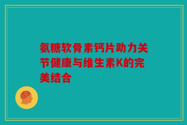 氨糖软骨素钙片助力关节健康与维生素K的完美结合 氨糖软骨素钙片助力关节健康与维生素K的完美结合