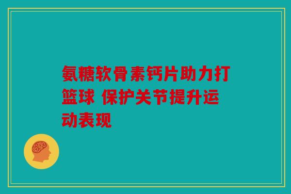 氨糖软骨素钙片助力打篮球 保护关节提升运动表现 氨糖软骨素钙片助力打篮球 保护关节提升运动表现