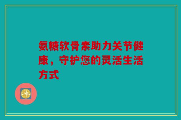 氨糖软骨素助力关节健康,守护您的灵活生活方式 氨糖软骨素助力关节健康,守护您的灵活生活方式