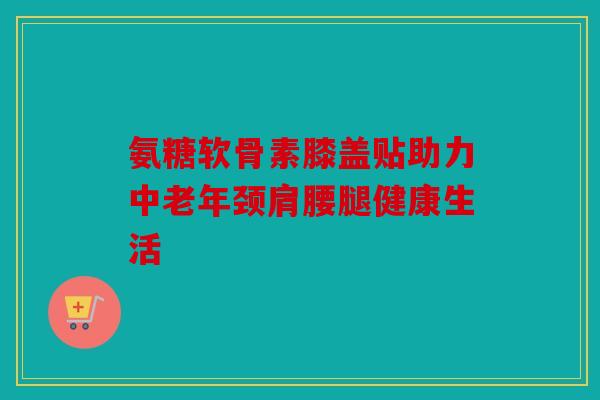 氨糖软骨素膝盖贴助力中老年颈肩腰腿健康生活 氨糖软骨素膝盖贴助力中老年颈肩腰腿健康生活