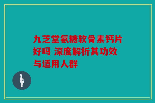 九芝堂氨糖软骨素钙片好吗 深度解析其功效与适用人群