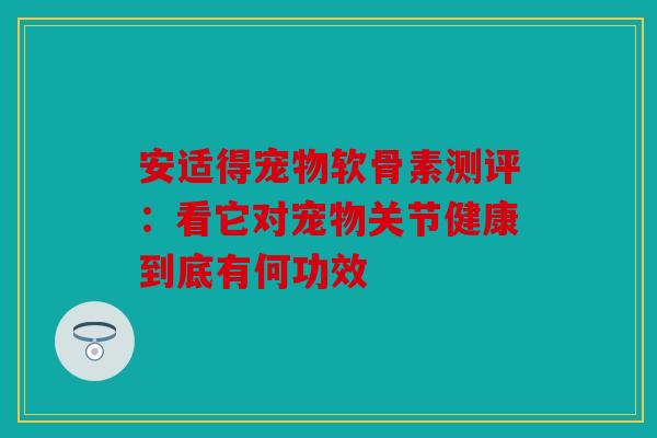 安适得宠物软骨素测评:看它对宠物关节健康到底有何功效 安适得宠物软骨素测评:看它对宠物关节健康到底有何功效