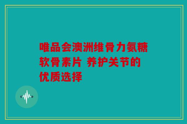唯品会澳洲维骨力氨糖软骨素片 养护关节的优质选择 唯品会澳洲维骨力氨糖软骨素片 养护关节的优质选择