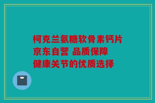 柯克兰氨糖软骨素钙片京东自营 品质保障 健康关节的优质选择 柯克兰氨糖软骨素钙片京东自营 品质保障 健康关节的优质选择