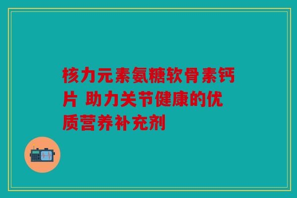 核力元素氨糖软骨素钙片 助力关节健康的优质营养补充剂 核力元素氨糖软骨素钙片 助力关节健康的优质营养补充剂