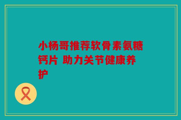 小杨哥推荐软骨素氨糖钙片 助力关节健康养护
