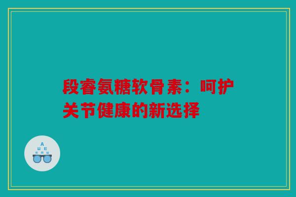 段睿氨糖软骨素:呵护关节健康的新选择 段睿氨糖软骨素:呵护关节健康的新选择