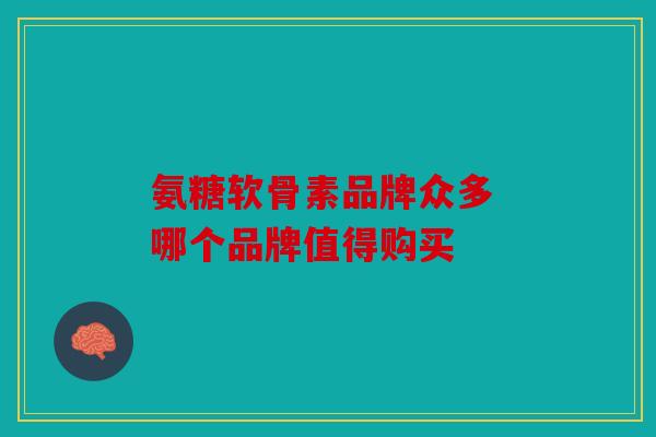 氨糖软骨素品牌众多 哪个品牌值得购买